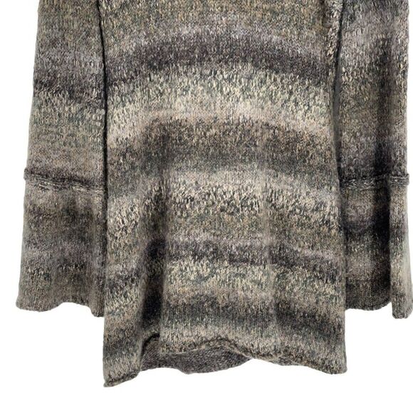 PrAna Amber Duster Sweater Cardigan Wool Blend Button Front Tan Gray Medium - Picture 12 of 14